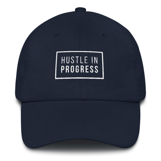 Hustle In Progress Snapback Hat - Navy