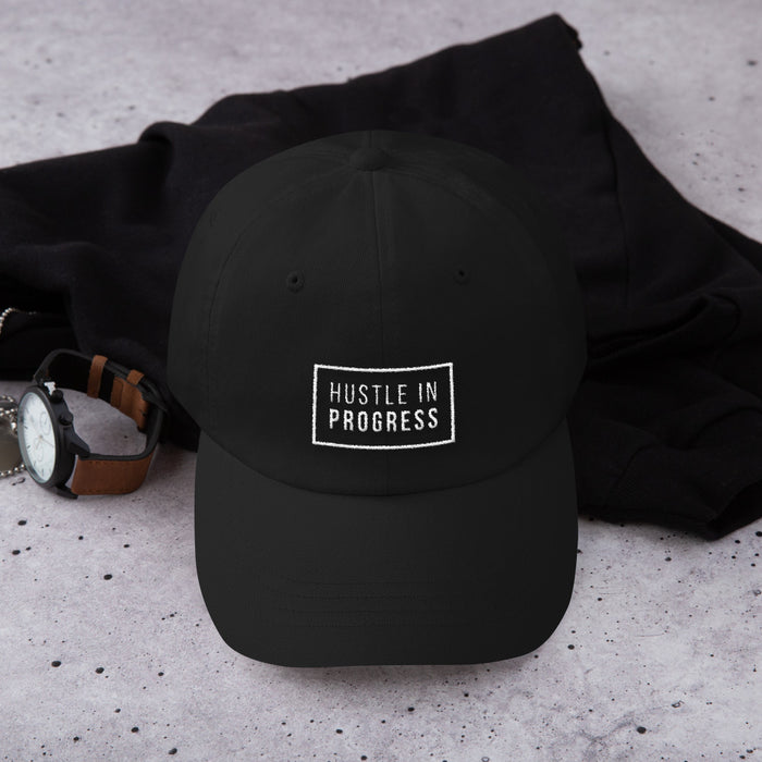 Hustle in Progress Snapback Hat - Black
