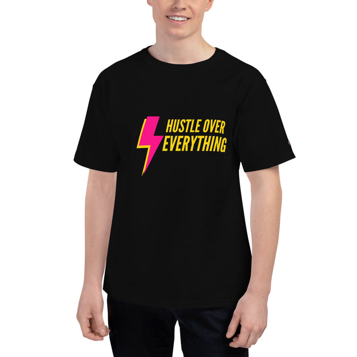 Hustle Bolt Men's Champion T-Shirt - Black