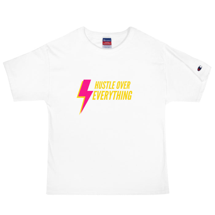 Hustle Bolt Men's Champion T-Shirt - White