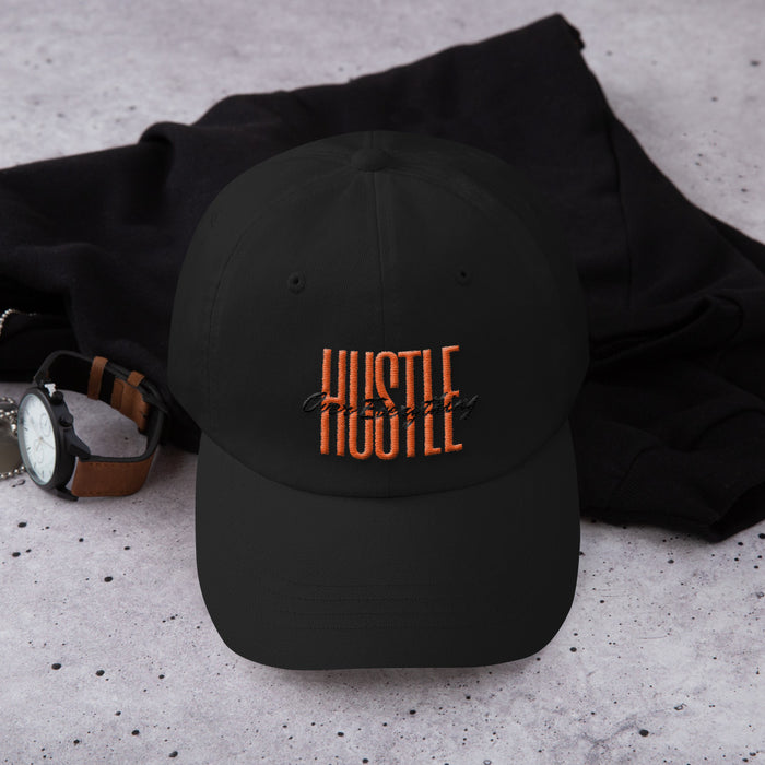 Throwback Hustle Snapback Hat - Black