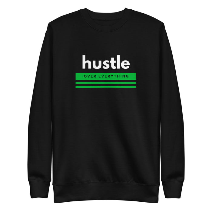 Green Hustle Crewneck - Black
